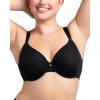 imageHSIA Tshirt Bras for Women Full Coverage Underwire Lightly Lined Plus Size Minimizer Bra for Big BustedBlack