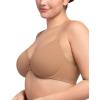 imageHSIA Tshirt Bras for Women Full Coverage Underwire Lightly Lined Plus Size Minimizer Bra for Big BustedDark Beige