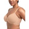 imageHSIA Tshirt Bras for Women Full Coverage Underwire Lightly Lined Plus Size Minimizer Bra for Big BustedLight Beige