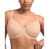 imageHSIA Minimizer Bras for Women Full Coverage Plus Size Underwire Unlined Mesh Jacquard Bra for Big BustedLight Beige