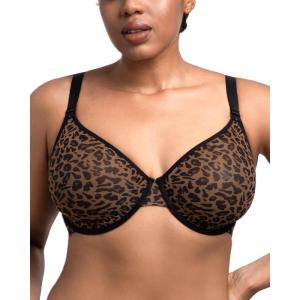 imageHSIA Minimizer Bras for Women Full Coverage Underwire Unlined Mesh Plus Size Convertible Bra for Big BustedBlack