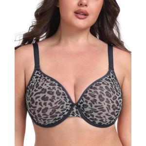 imageHSIA Minimizer Bras for Women Full Coverage Underwire Unlined Mesh Plus Size Convertible Bra for Big BustedBlack and Offwhite
