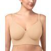 imageHSIA Bras for Women Minimizer Full Coverage Seamless Plus Size Longline Unlined Underwire Back Smoothing BraBeige