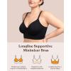 imageHSIA Bras for Women Minimizer Full Coverage Seamless Plus Size Longline Unlined Underwire Back Smoothing BraBlack