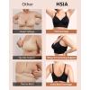 imageHSIA Bras for Women Minimizer Full Coverage Seamless Plus Size Longline Unlined Underwire Back Smoothing BraBlack