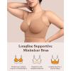 imageHSIA Bras for Women Minimizer Full Coverage Seamless Plus Size Longline Unlined Underwire Back Smoothing BraDark Beige