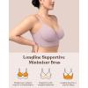 imageHSIA Bras for Women Minimizer Full Coverage Seamless Plus Size Longline Unlined Underwire Back Smoothing BraGrey Purple