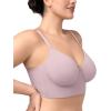 imageHSIA Bras for Women Minimizer Full Coverage Seamless Plus Size Longline Unlined Underwire Back Smoothing BraGrey Purple
