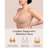 imageHSIA Bras for Women Minimizer Full Coverage Seamless Plus Size Longline Unlined Underwire Back Smoothing BraLight Beige