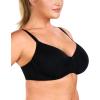 imageHSIA Minimizer Bra for Women  Air Mesh TShirt Full Coverage Seamless Bra Plus Size Underwire Padded Bra for Large BustBlack