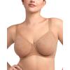 imageHSIA Minimizer Bra for Women  Full Coverage Seamless Lace Bra Plus Size Underwire Unlined Bra for Heavy BreastDark Beige