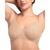 imageHSIA Minimizer Bra for Women  Full Coverage Seamless Lace Bra Plus Size Underwire Unlined Bra for Heavy BreastLight Beige