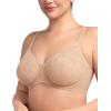 imageHSIA Minimizer Bra for Women  Full Coverage Seamless Lace Bra Plus Size Underwire Unlined Bra for Heavy BreastLight Beige