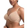 imageHSIA Minimizer Bras for Women Full Coverage Underwire Unlined Mesh Plus Size Convertible Bra for Big BustedLeopard Light Beige