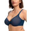 imageHSIA Minimizer Bras for Women Full Coverage Underwire Unlined Mesh Plus Size Convertible Bra for Big BustedOcean