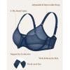 imageHSIA Minimizer Bras for Women Full Coverage Underwire Unlined Mesh Plus Size Convertible Bra for Big BustedOcean