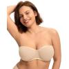 imageHSIA Strapless Bras for Women Bella Convertible Minimizer Bra for Large Bust Unlined Underwire Balconette BrasAlmond Beige