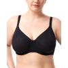 imageHSIA Minimizer Bra for Women  Full Coverage Seamless Lace Bra Plus Size Underwire Unlined Bra for Heavy BreastBlack