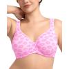 imageHSIA Bras for Women Minimizer Full Coverage Plus Size T Shirt Unlined Underwire Smooth Bra Seamless Cups Joan Ultimate SoftBlush Kiss