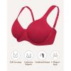 imageHSIA Bras for Women Minimizer Full Coverage Plus Size T Shirt Unlined Underwire Smooth Bra Seamless Cups Joan Ultimate SoftCoral Red