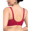 imageHSIA Bras for Women Minimizer Full Coverage Plus Size T Shirt Unlined Underwire Smooth Bra Seamless Cups Joan Ultimate SoftCoral Red