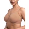 imageHSIA Bras for Women Minimizer Full Coverage Plus Size T Shirt Unlined Underwire Smooth Bra Seamless Cups Joan Ultimate SoftDark Beige