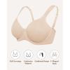 imageHSIA Bras for Women Minimizer Full Coverage Plus Size T Shirt Unlined Underwire Smooth Bra Seamless Cups Joan Ultimate SoftLight Beige