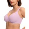 imageHSIA Bras for Women Minimizer Full Coverage Plus Size T Shirt Unlined Underwire Smooth Bra Seamless Cups Joan Ultimate SoftNude Lavender