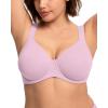 imageHSIA Bras for Women Minimizer Full Coverage Plus Size T Shirt Unlined Underwire Smooth Bra Seamless Cups Joan Ultimate SoftNude Lavender