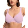 imageHSIA Bras for Women Minimizer Full Coverage Plus Size T Shirt Unlined Underwire Smooth Bra Seamless Cups Joan Ultimate SoftNude Lavender