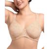 imageHSIA Bras for Women Minimizer Full Coverage Plus Size T Shirt Unlined Underwire Smooth Bra Seamless Cups Joan Ultimate SoftNude Leaf