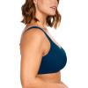 imageHSIA Bras for Women Minimizer Full Coverage Plus Size T Shirt Unlined Underwire Smooth Bra Seamless Cups Joan Ultimate SoftOcean Blue