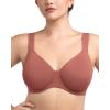 imageHSIA Bras for Women Minimizer Full Coverage Plus Size T Shirt Unlined Underwire Smooth Bra Seamless Cups Joan Ultimate SoftSpiced Red