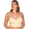 imageHSIA Longline Strapless Bra for Women AntiSlip Support Corset for Large Bust Convertible Bustier Bandeau for Big BreastsNude