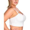 imageHSIA Longline Strapless Bra for Women AntiSlip Support Corset for Large Bust Convertible Bustier Bandeau for Big BreastsPure White