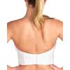 imageHSIA Longline Strapless Bra for Women AntiSlip Support Corset for Large Bust Convertible Bustier Bandeau for Big BreastsPure White