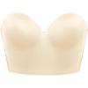imageHSIA Longline Strapless Bra for Women AntiSlip Support Corset for Large Bust Convertible Bustier Bandeau for Big BreastsSatin Nude