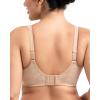 imageHSIA Minimizer Bras for Women Plus Size Full Coverage Coolcomfort T Shirt Unlined Bra with Underwire for Heavy BreastIvory Beige Leaf Print