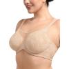 imageHSIA Minimizer Bras for Women Plus Size Full Coverage Coolcomfort T Shirt Unlined Bra with Underwire for Heavy BreastIvory Beige Leaf Print