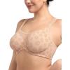imageHSIA Minimizer Bras for Women Plus Size Full Coverage Coolcomfort T Shirt Unlined Bra with Underwire for Heavy BreastIvory Beige Lip Print
