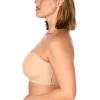 imageHSIA Strapless Bra for Big Bust Women AntiSlip Full Coverage Bandeau Plus Size Fiery Bra Underwire Support for Large BreastAlmond Beige