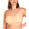 imageHSIA Strapless Bra for Big Bust Women AntiSlip Full Coverage Bandeau Plus Size Fiery Bra Underwire Support for Large BreastBeige