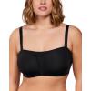 imageHSIA Strapless Bra for Big Bust Women AntiSlip Full Coverage Bandeau Plus Size Fiery Bra Underwire Support for Large BreastBlack