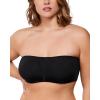 imageHSIA Strapless Bra for Big Bust Women AntiSlip Full Coverage Bandeau Plus Size Fiery Bra Underwire Support for Large BreastBlack
