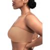 imageHSIA Strapless Bra for Big Bust Women AntiSlip Full Coverage Bandeau Plus Size Fiery Bra Underwire Support for Large BreastDark Beige