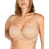 imageHSIA Strapless Bras for Women Large Breasts Non Slip Full Coverage Underwire Supportive Multiway Strapless Bra Plus SizeAlmond Beige