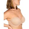 imageHSIA Strapless Bras for Women Large Breasts Non Slip Full Coverage Underwire Supportive Multiway Strapless Bra Plus SizeAlmond Beige