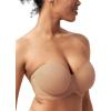 imageHSIA Strapless Bras for Women Large Breasts Non Slip Full Coverage Underwire Supportive Multiway Strapless Bra Plus SizeDark Beige