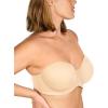 imageHSIA Strapless Bras for Women Large Breasts Non Slip Full Coverage Underwire Supportive Multiway Strapless Bra Plus SizeLight Beige
