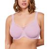 imageHSIA Minimizer Bras for Women Plus Size Full Coverage Coolcomfort T Shirt Unlined Bra with Underwire for Heavy BreastDreamy Lilac